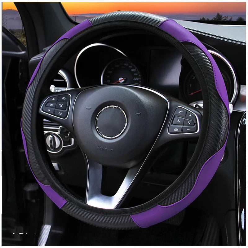 ParCar Color Carbon-Style Steering Wheel Cover
