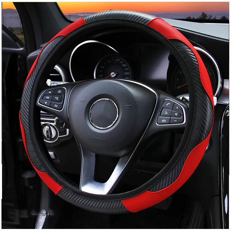 ParCar Color Carbon-Style Steering Wheel Cover