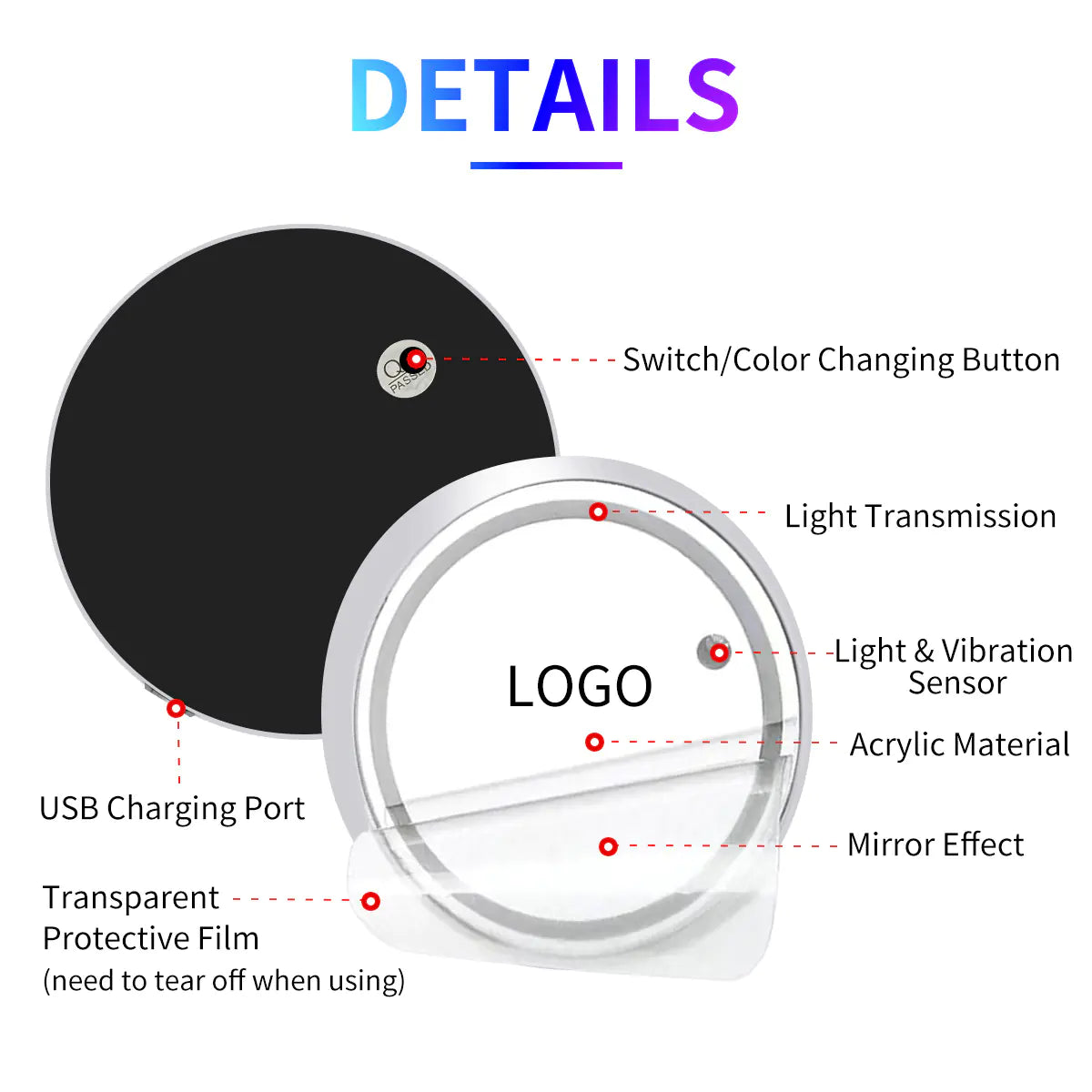 USB-Charge Illuminated Car Coaster