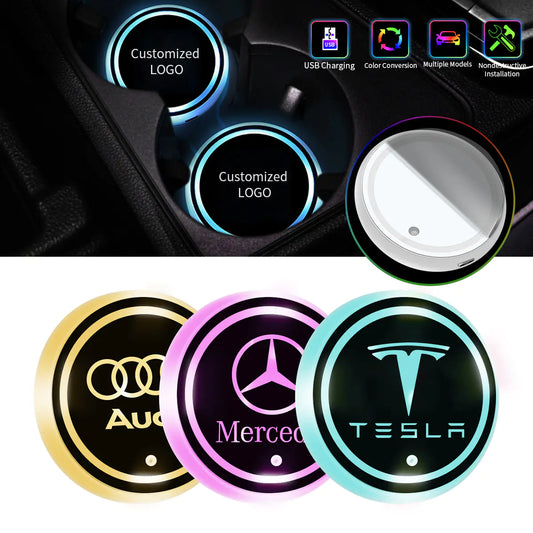 USB-Charge Illuminated Car Coaster