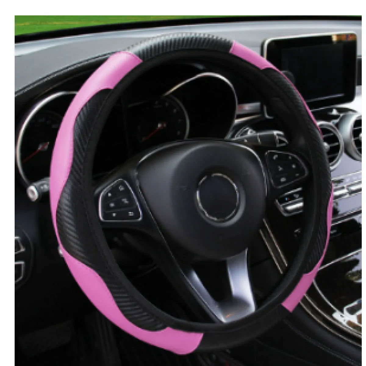 ParCar Color Carbon-Style Steering Wheel Cover