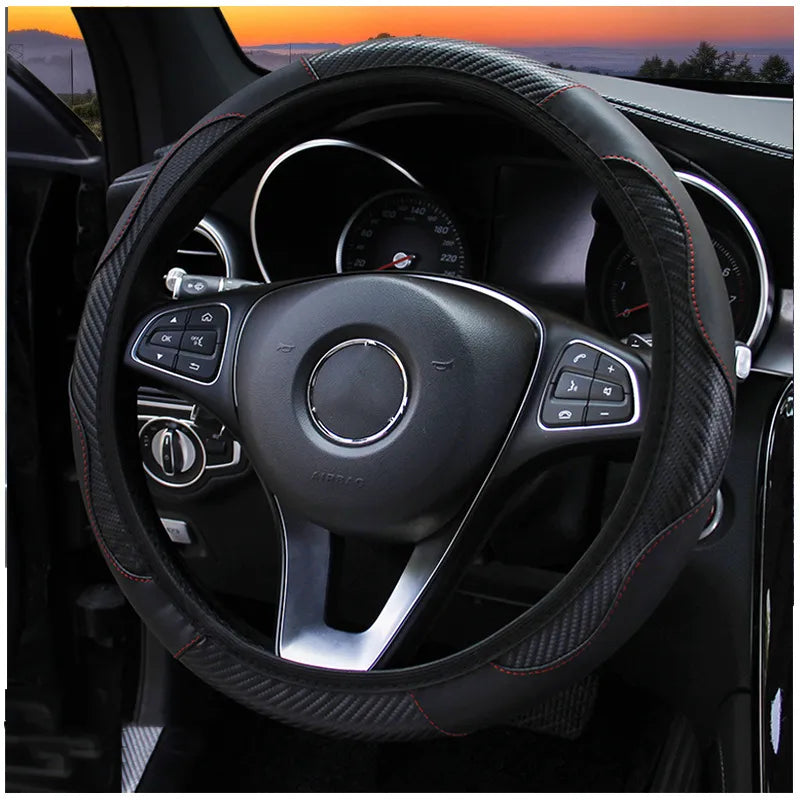 ParCar Color Carbon-Style Steering Wheel Cover